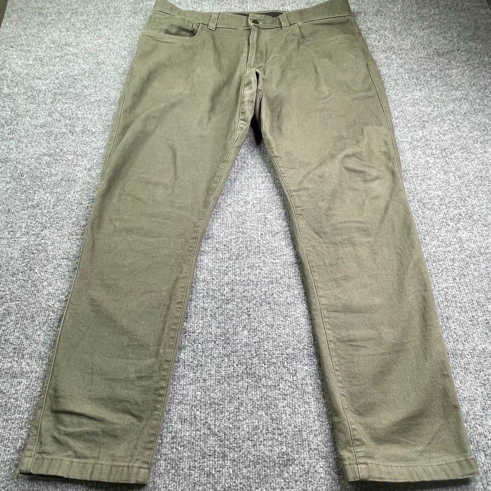 Origin Tapered‎ Canvas Pants Mens 36x32 Olive Green Made in USA Workwear